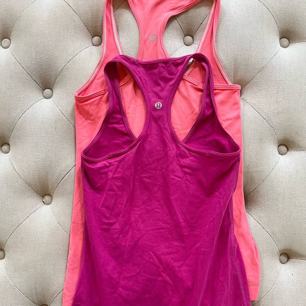 Lot of 2 lululemon cool racer back tank size 4